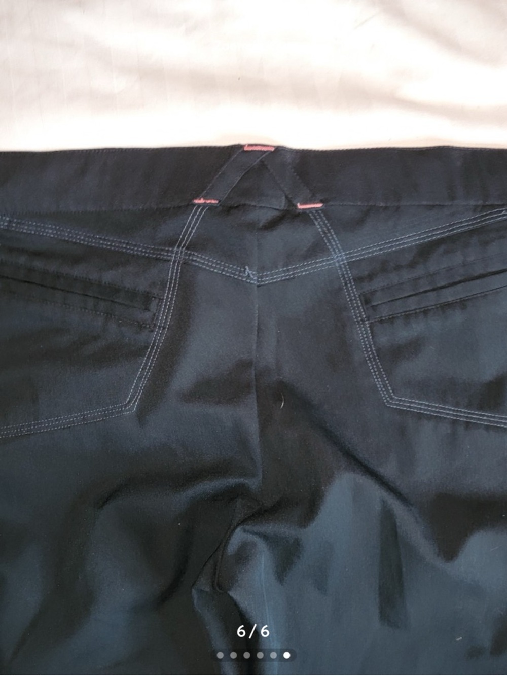 Nike Black Capri Pants with Coral Accent Drawstring - Picture 6 of 6